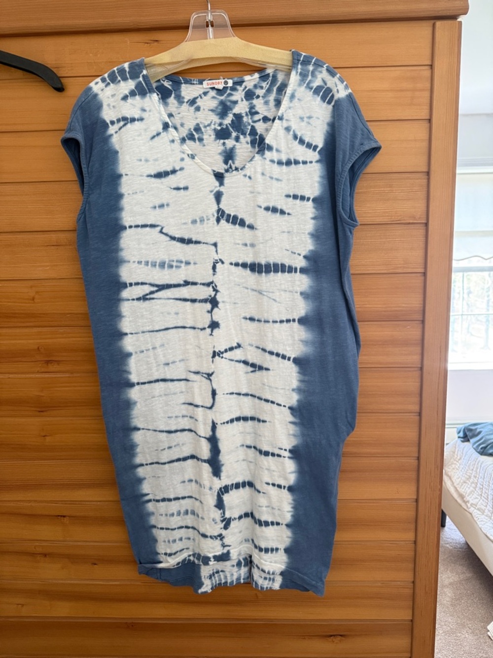 Sundry tie dye t-shirt dress with pockets